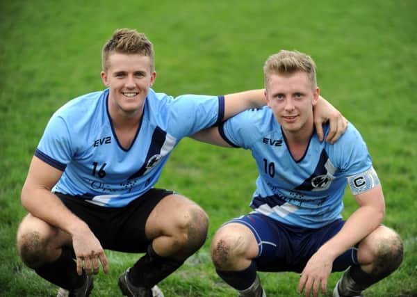 Bedford Arms goals scorers at West Leeds Guiseley, Ben Barstow and Sam Watson.