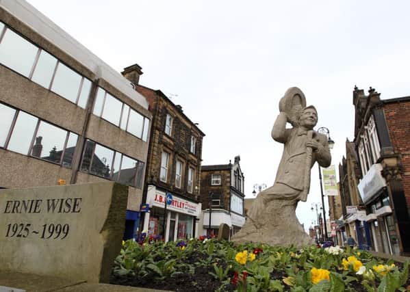 HAPPY FACE: The Ernie Wise statue in Queen Street, Morley town centre.