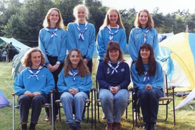 One of the images celebrating a century of city Girlguiding. Image from Jennie Carroll 1993.