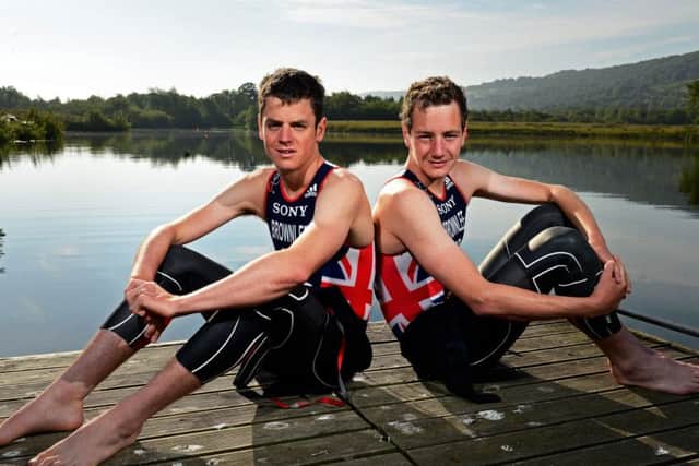 Leeds triathletes Jonathan and Alistair Brownlee. Picture by Bruce Rollinson.