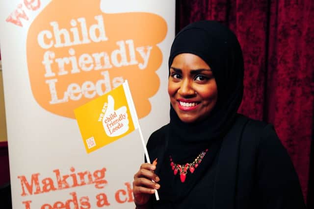 Nadiya Hussain from the Great British Bake Off, at the Child Friendly Leeds Awards.