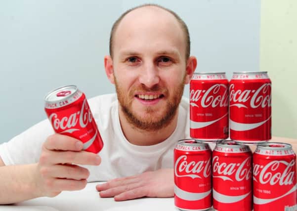 Adam Boniface from Farsley, is giving up Coca Cola for a whole year.  Picture : Jonathan Gawthorpe