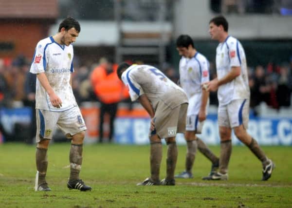 Leeds players after losing to Histon.