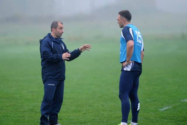 Bryan Redpath, left, and Kevin Sinfield
