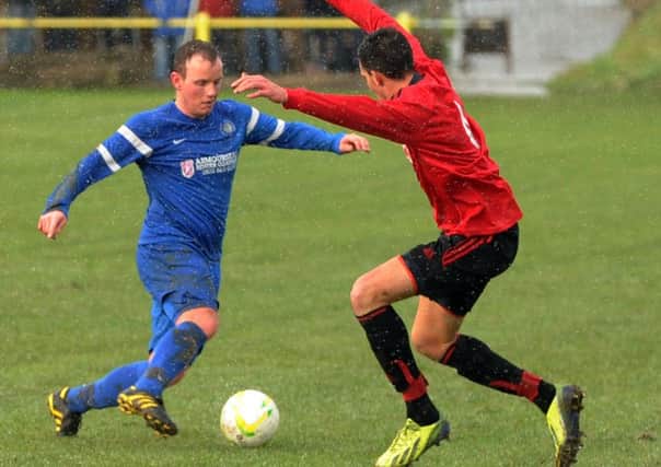 Match action from Whitkirk Wanderers v Ilkely in the West Yokshire League.