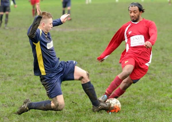 Action from Chapeltown Fforde Grene SL v Richmond Hill in the Leeds Sunday League.