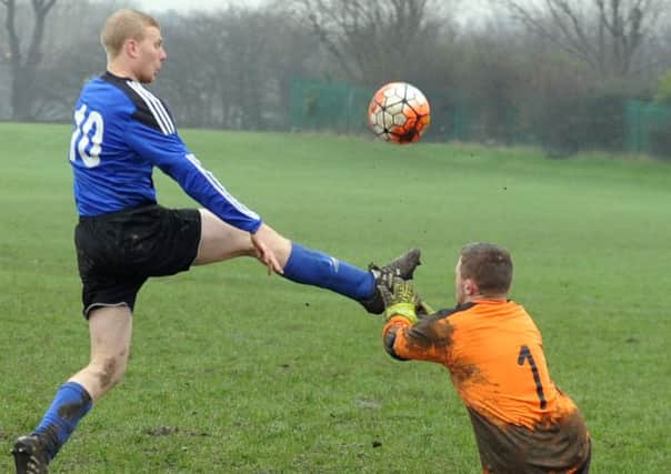 Match action from Chapel Allerton v Kippax in Leeds Combination League Division 1.