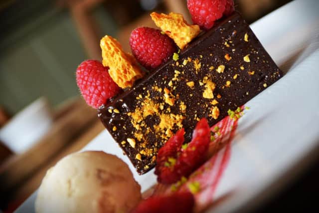 Dark chocolate delice.