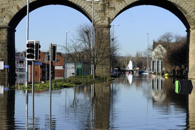SCENE: Flooding hit the Leeds district badly over Christmas.