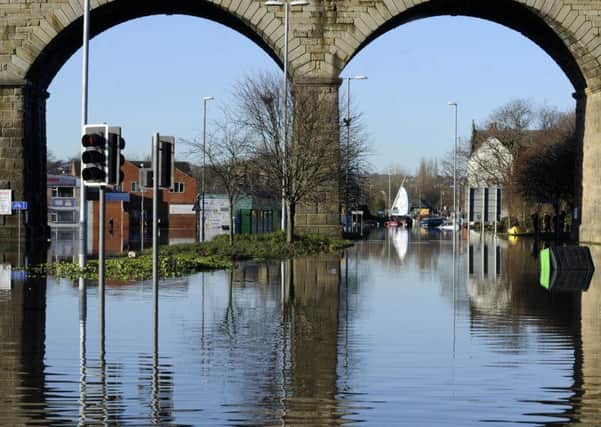SCENE: Flooding hit the Leeds district badly over Christmas.