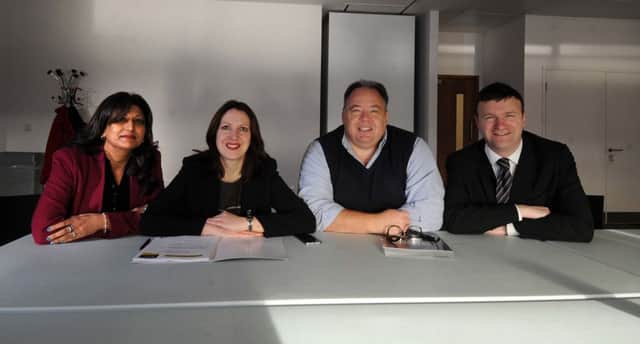 Leeds Digital Hub Panel, Yorkshire Post  Leeds..Pictured from the left are Sharon Jandu, Fran Parkinson, Steve Baker and Greg Wright..4th February 2016..Picture by Simon Hulme
