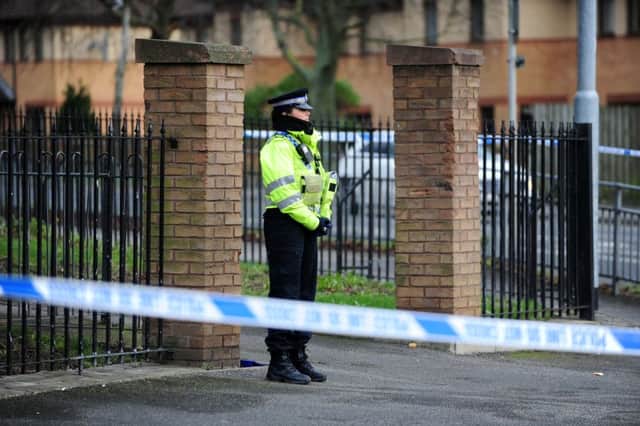 Police at the scene of the shooting off Stainbeck Road in Meanwood, Leeds. Picture: Jonathan Gawthorpe