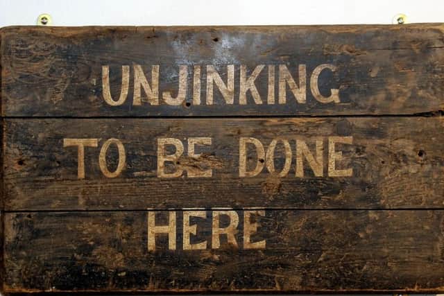 A sign salvaged from Allerton Bywater Colliery. Picture by James Hardisty.