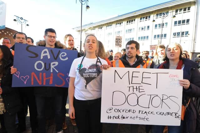 The second Leeds junior doctor strike. Picture by James Hardisty.