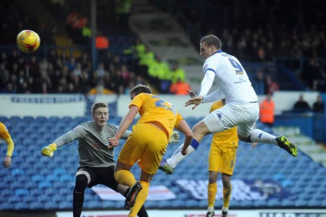 Missing the action: Leeds United striker Chris Wood.