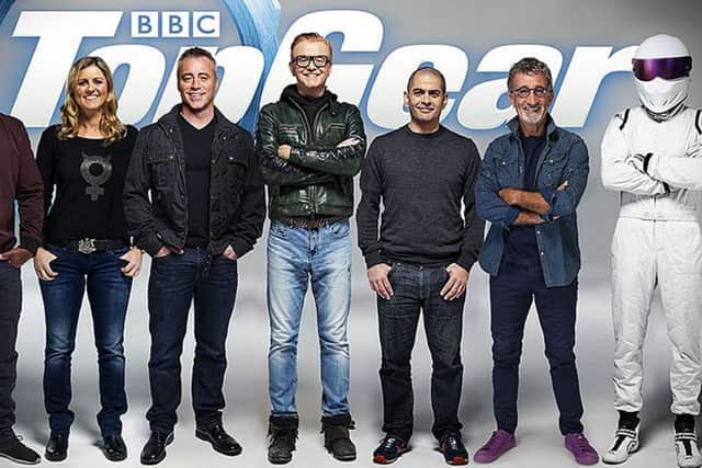 Rory Reid, Sabine Schmitz, Matt LeBlanc, Chris Evans, Chris Harris, Eddie Jordan and The Stig, who have been announced as the full line-up for BBC's Top Gear programme.
