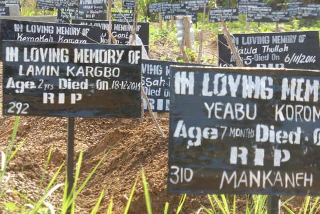 The grave sites of Ebola victims in Sierra Leone.