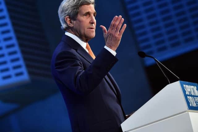 US Secretary of State John Kerry announced diplomats meeting at a summit in Munich have agreed to implement "cessation of hostilities" in Syria. Picture: PA