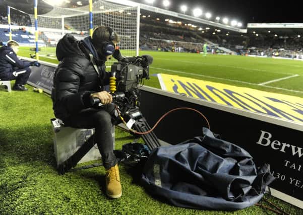 A Sky Sports TV camera at Elland Road.