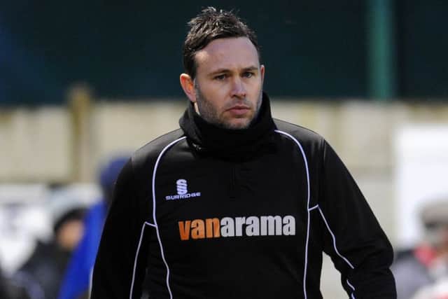 Guiseley's manager Mark Bower.