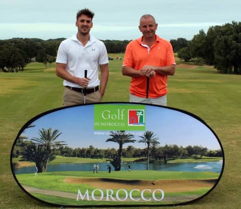 Father and son, David and Craig Vine, from Horsforth GC, who placed third in the Morocco Matchplay championship at the Mogador resort in Essaouira.