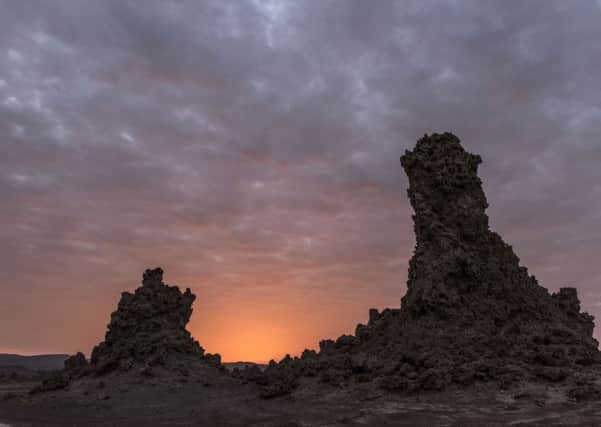 Limestone chimneys by Lake Abbe, Djibouti. PIC: PA