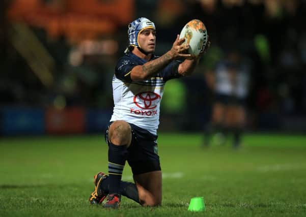 North Queensland Cowboys' Johnathan Thurston lines up a kick during the World Club Challenge triumph over Leeds Rhinos.
