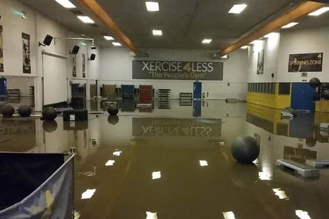 Xercise4Less, in Kirkstall, after the worst of the floods.