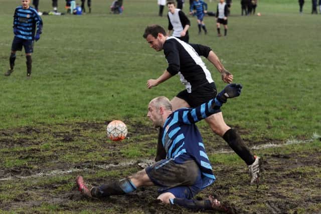 Leeds Combination League Division 2 action from FC West Leeds (Guiseley) v East Leeds AFC.