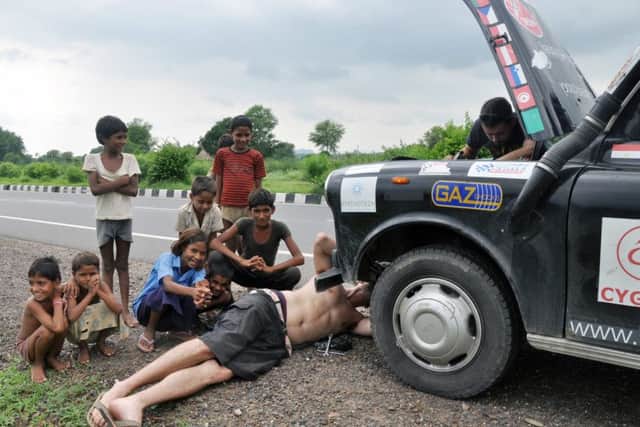 Running repairs to the cab in India.