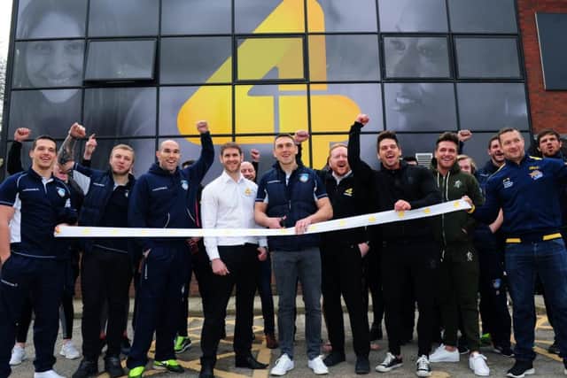 Kevin Sinfield opens the revamped Xercise4Less gym in Kirkstall. Picture by Jonathan Gawthorpe.