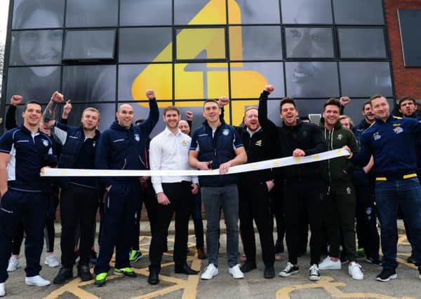 Kevin Sinfield opens the revamped Xercise4Less gym in Kirkstall. Picture by Jonathan Gawthorpe.