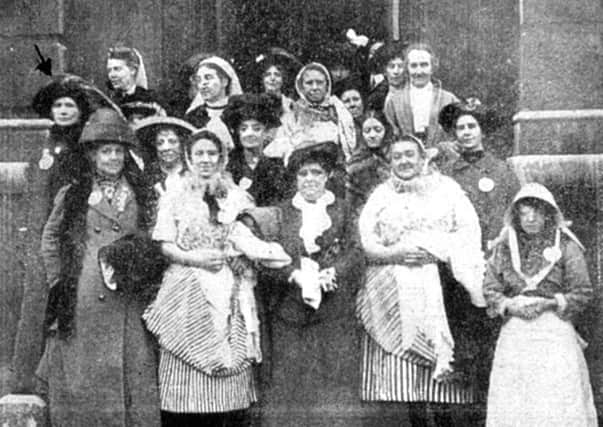 JANUARY 1913: WSPU deputation of working women to Lloyd George,
Treasury.