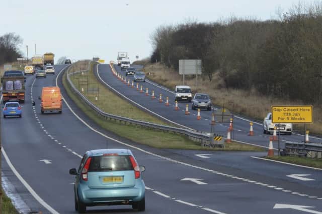 Roadworks on the A1