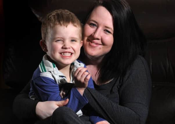 Jenni Tomson pictured with her son Ryan. Picture by Simon Hulme.