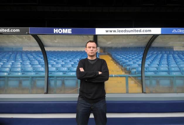 Andrew Lancel plays Brian Clough in Red Ladder's production of The Damned United at the West Yorkshire Playhouse