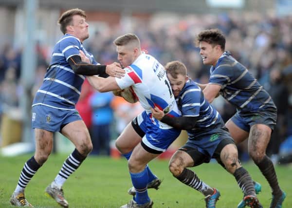 Featherstone Rovers' Anthony Thackeray, Matty Wildie and Michael Channing.