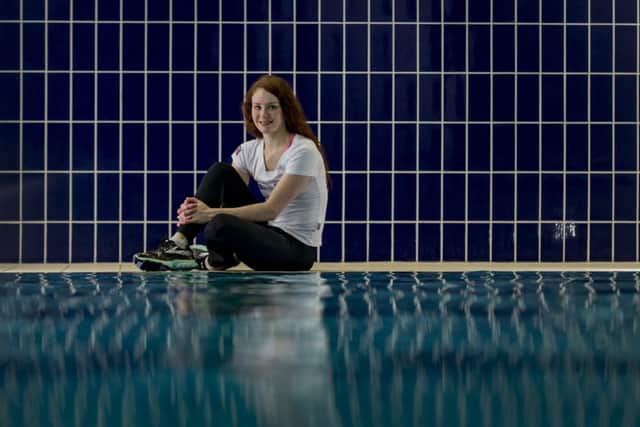 Olympic triathlete Lucy Hall pictured at Armley Leisure Centre. Picture by James Hardisty.