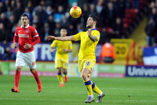 12 December 2015.......   Charlton athletic v Leeds United Skybet Championship. Uniteds Alex Mowatt.  Picture Tony Johnson