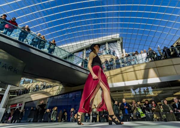 Trinity Leeds hosts its first ever fashion show as part of the Leeds Fashion Festival. Pictures: James Hardisty.