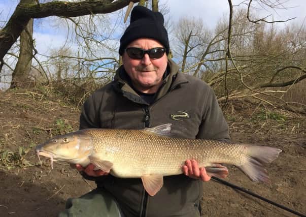 Cleveland's Maurice Barker with 11-6 of Lower Swale barbel that fell to chilli meat.