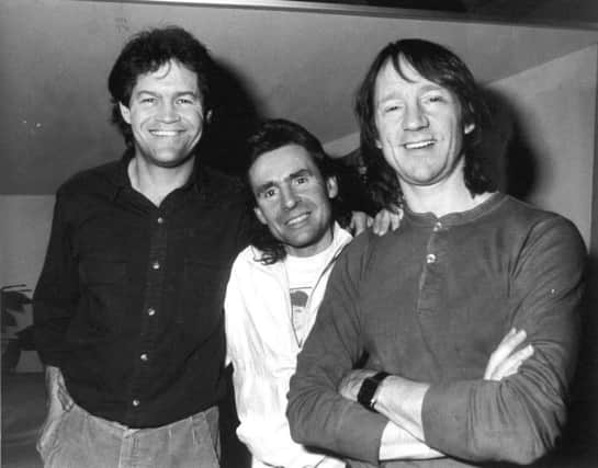 MARCH 1989: 

Three of the Monkees at Harrogate Conference Centre at the opening night of their Grand Revival Tour.