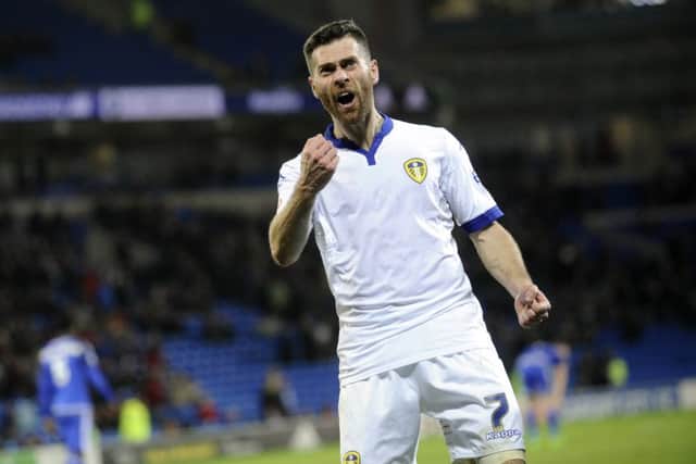 Mirco Antenucci celebrates his goal in front of the travelling fans. (Picture: Bruce Rollinson)