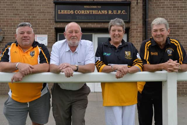 Andrew Cassar, Tony Germaine, Judy Germaine and David Blong who are all members of Leeds Corinthians RUFC. Picture by Anna Gowthorpe.