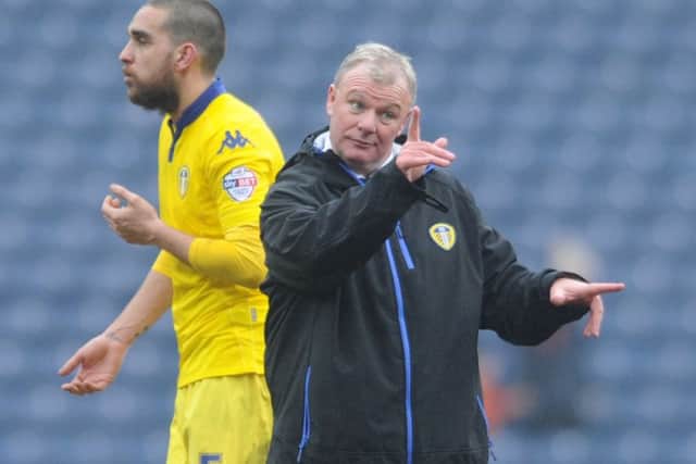 Manager Steve Evans after wining the game. (Picture: Simon Hulme)