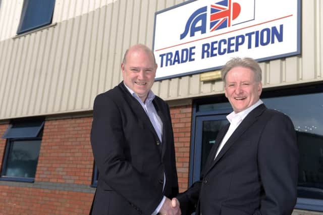 Left to right: Mark Saunders (CEO Andrew Page) and Mark Price (MD of Solid Auto)