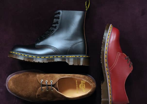 Dr Martens classics and new range as photographed at Charles Stead Tannery, Sheepscar, Leeds, which makes some of its high end suedes. Picture by Simon Hulme