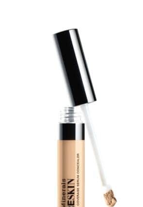bareSkin Complete Coverage Concealer complete coverage concealer and serum in one, with an ultra-light texture, removing dark circles, discolouration and other imperfections for an even-toned complexion with mineral optics to give a brightened, lustrous finish and humectants to nourish. Its Â£22 on counter and at www.bareminerals.co.uk.