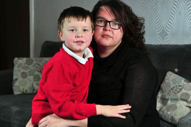 Vicki Reedman has been waiting more than 40 weeks for her son Lucas, six, to be assessed for autism. Picture by Tony Johnson.