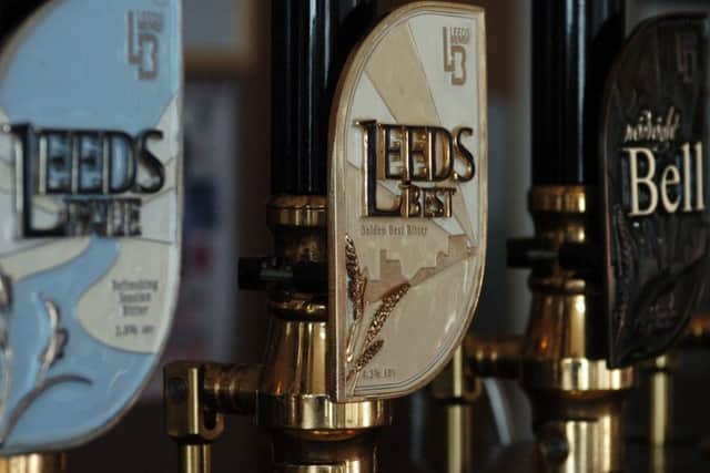 Leeds Brewery beer handpumps